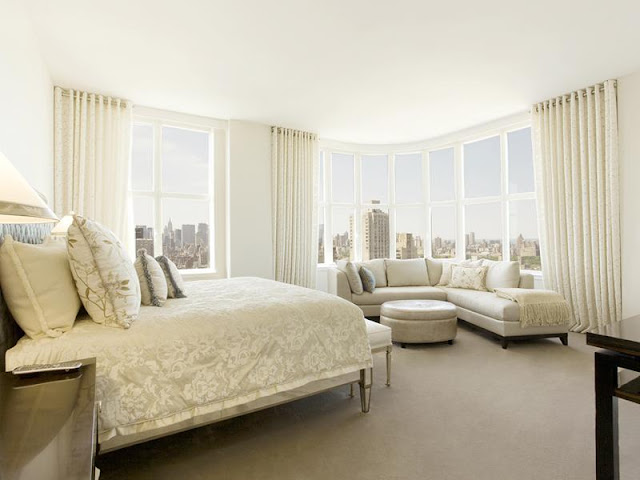 Photo of luxury master bedroom in New York penthouse