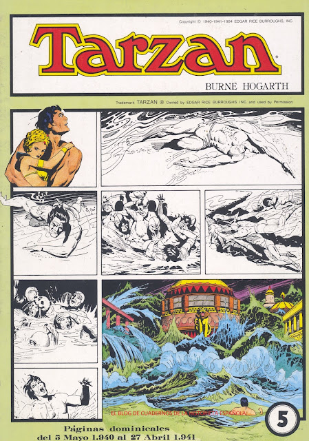 Portada nº5 Tarzán. Edición de Joaquín Esteve, 1982