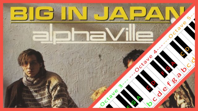 Big in Japan by Alphaville Piano / Keyboard Easy Letter Notes for Beginners