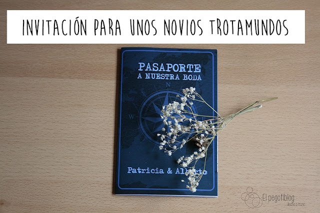 Invitación de boda - pasaporte - Pegotiblog