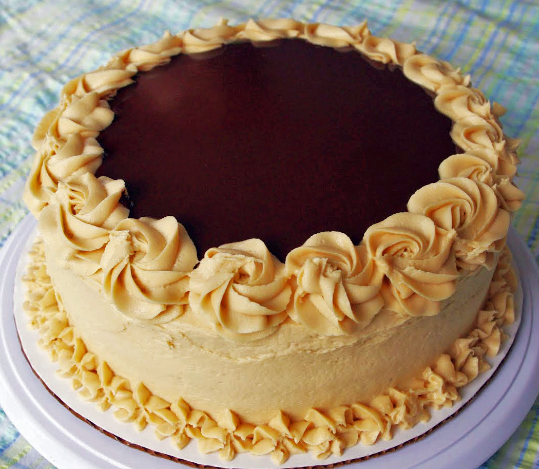 4 goodness bake!: Dark chocolate cake with peanut butter ...