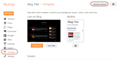 backup restore blogger template
