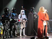 There was a bunch of Star Wars characters that came on stage.