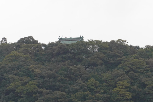鳥取県米子市彦名新田 米子水鳥公園 水鳥観察広場からの眺望 粟嶋神社