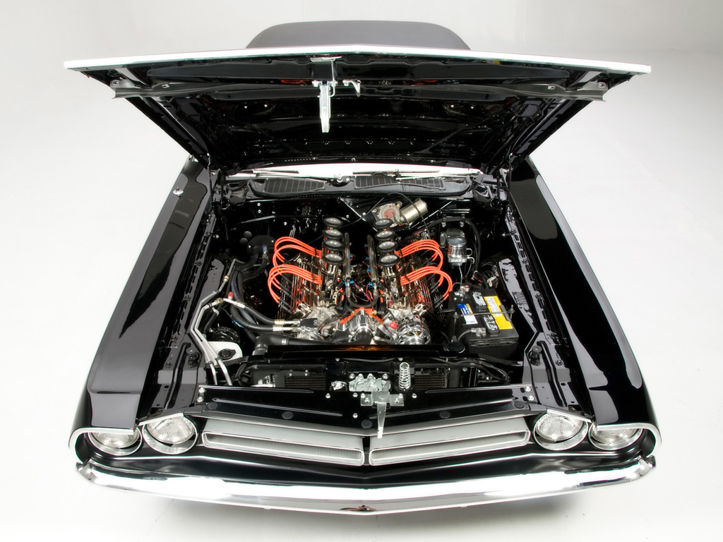 Muscle Car Engine View