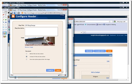 header for blogspot. How to make a log header in