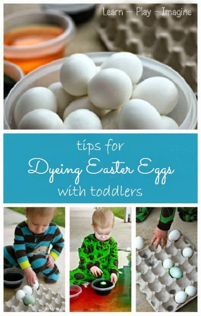 Dyeing Easter eggs with toddlers and enjoying it!  Simple tips for enjoying the whole process.