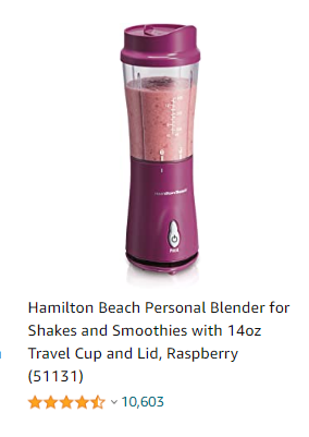 hamilton beach personal blender amazon,