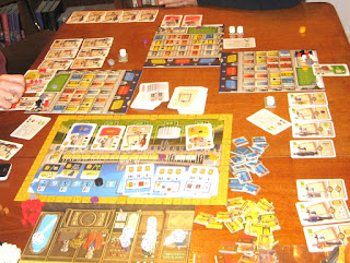 Grand Austria Hotel board game on the table