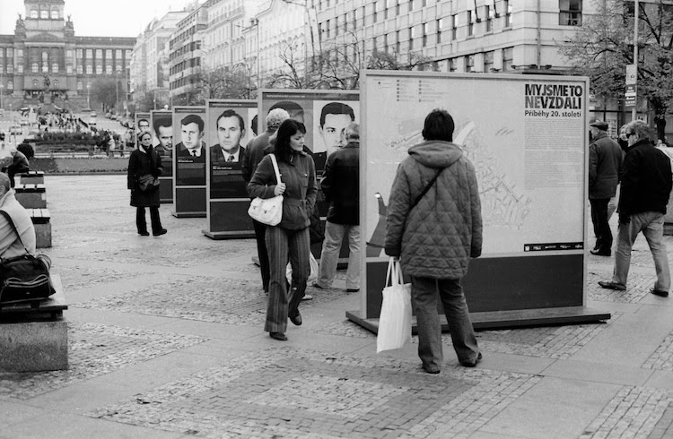 Exhibition at Wenceslas square, Prague - 20 years from Velvet Revolution