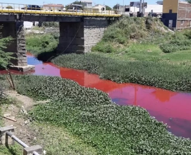 CRIME AMBIENTAL: RIO COM ÁGUA VERMELHA ASSUSTA MORADORES DE CAICÓ 