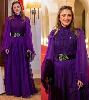 Queen Rania state banquet for Swedish royals