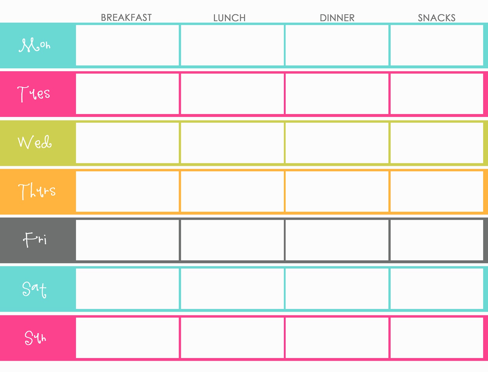 Little Housewife: Hints and Tips - Meal Planning