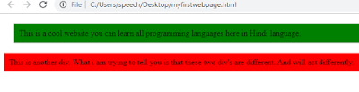 Portion of the HTML document - Examples of HTML Blocks