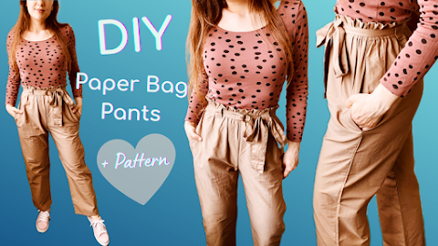 DIY Paper Bag Pants sewing tutorial and pattern