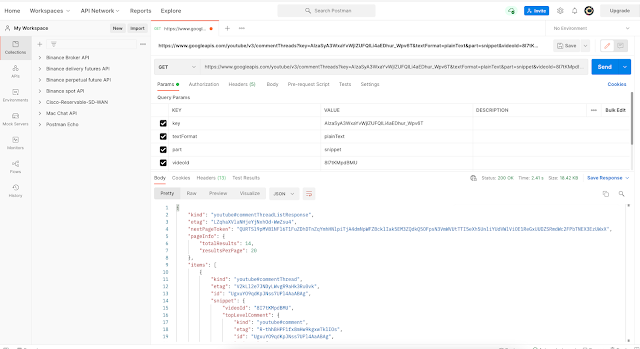 Reference - Lấy thông tin youtube comments bằng youtube api v3