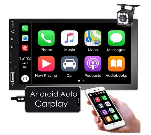 Nhopeew Android Auto/Apple CarPlay Double Din Car Stereo