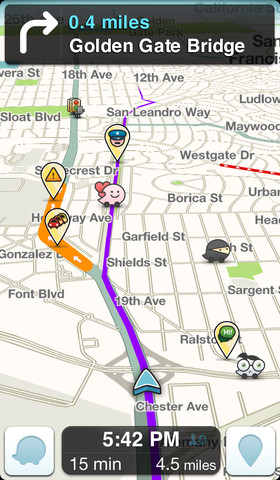 Waze screen