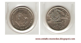 25 pesetas españa franco 1957