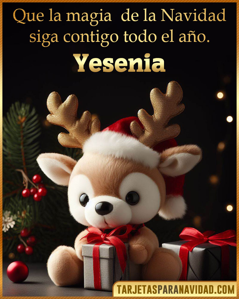 Felicitaciones de Navidad originales para Yesenia