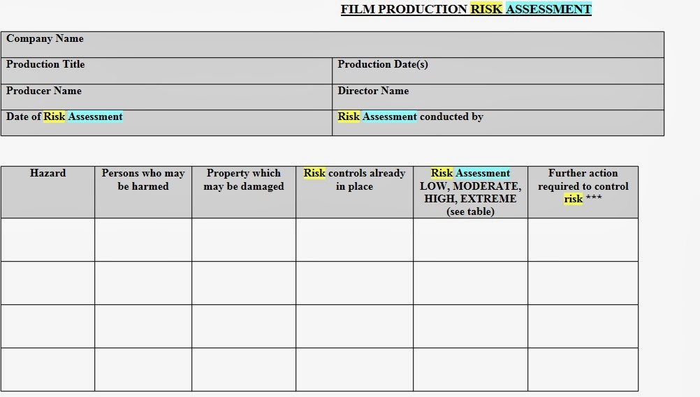 TRC News Media: Risk Assessment Form And Checklist (Antonio)
