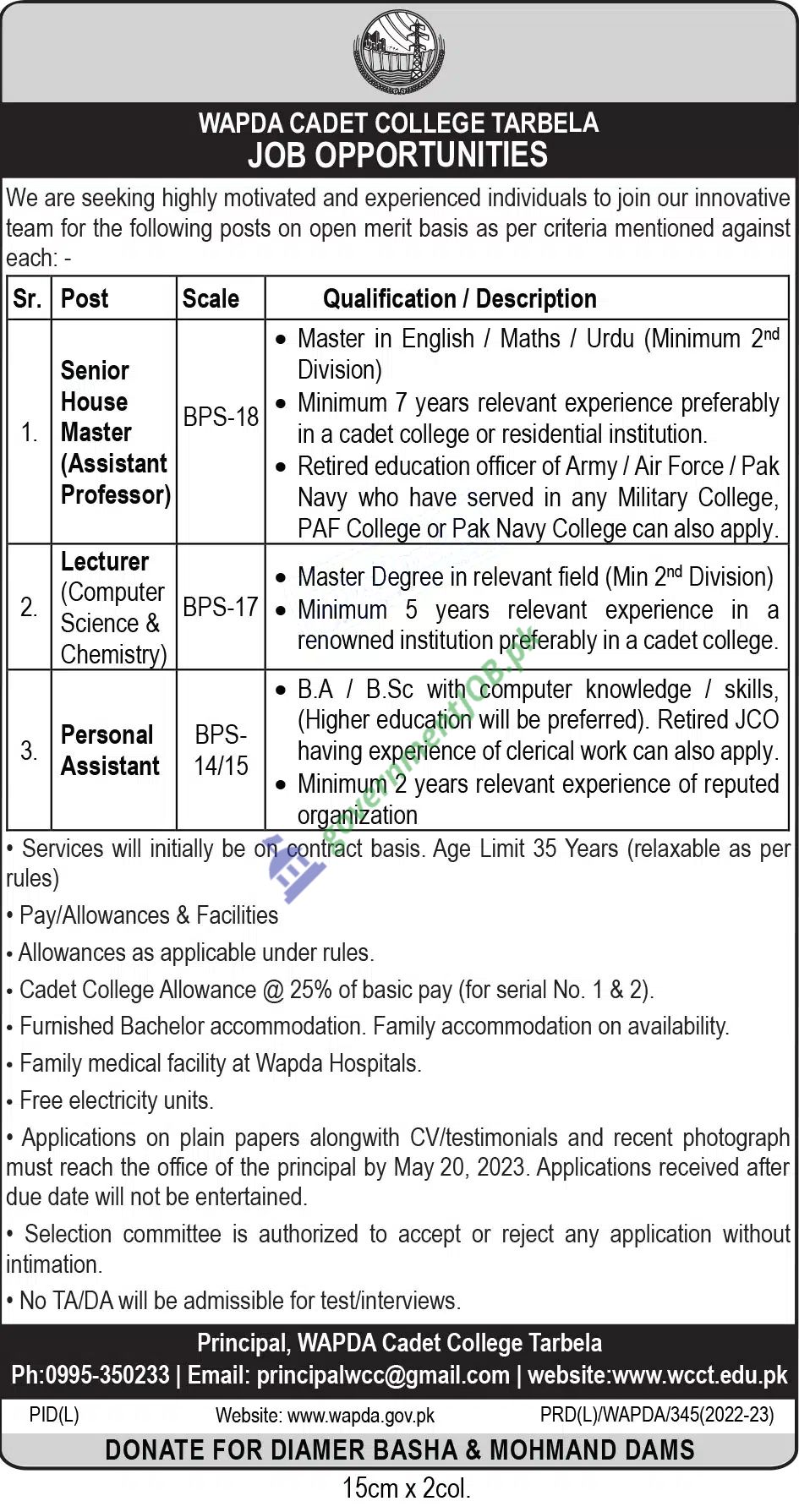 WAPDA Jobs in  2023