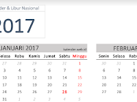 Download Aplikasi Kalender 2017 Otomatis Dilengkapi Dengan Hari Cuti dan Libur Nasional 