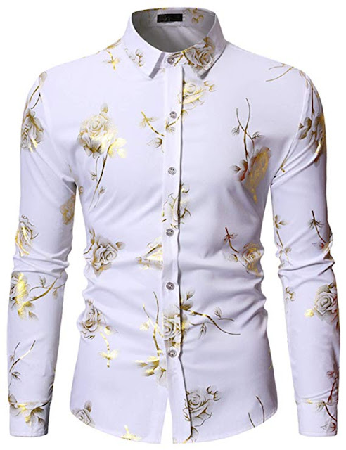 Gold Rose Print Shirt