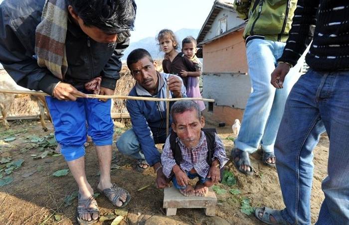 The Shortest adult human ever recorded after measuring his height three times in 24 hours. The chief editor of Guinness Book of World Records said that Chandra is the only person in Guinness' 57 years history to record the title of the shortest man at the age of 73.