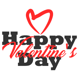 Happy Valentine's Day PNG Elements Transparent Background