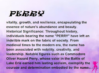 ▷ meaning of the name PERRY