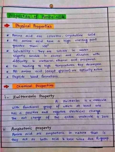 Amino Acids- Definition, Properties, Structure, Classification, Functions