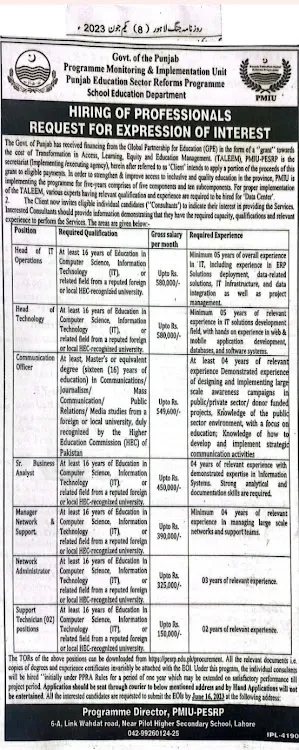 jobs-in-pakistan-2023-in-school-education-department