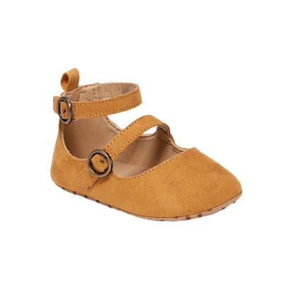Gold Baby Girl Faux-Suede Shoes from Old Navy