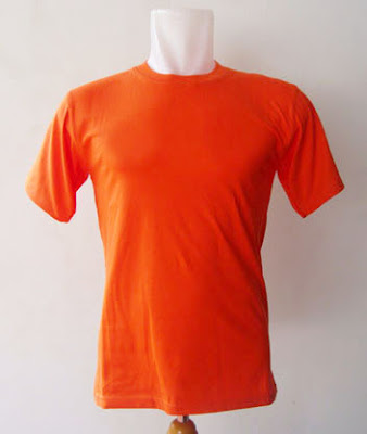  Kaos  Distro Polos  Bahan Katun Warna Orange  Jual Grosir