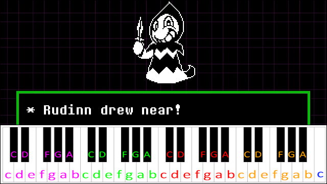 Rude Buster (Deltarune) Easy Version Piano / Keyboard Easy Letter Notes for Beginners