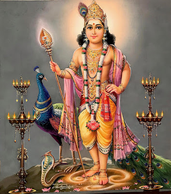 murugan skanda in standing posture unseen picture