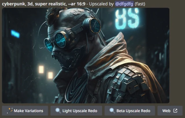 midjourney make variation, light upscale beta upscale