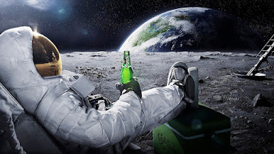 Taking a beer on the moon