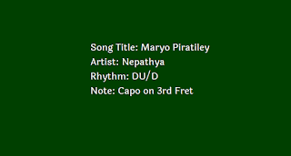 Maryo Piratiley Guitar Chords - Nepathya