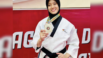 Harumkan Nama Polres Koltim, Bripda Risky Raih Juara 2 Taekwondo Senior Putri di Kejuaraan Kapolri Cup 5