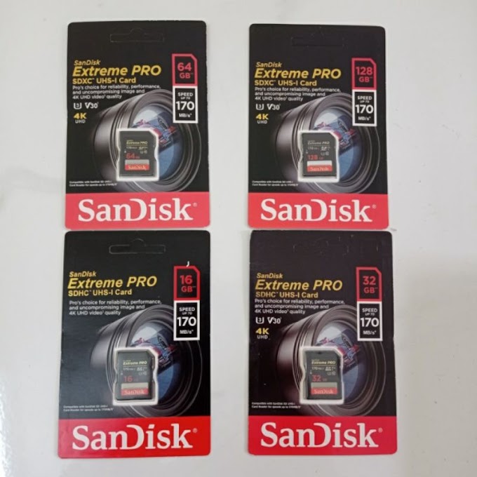 [ thenhochinhhang247 ] Thẻ nhớ máy ảnh, camera, flycam thẻ nhớ Sandick Extreme PRO 128GB 64GB 32GB 16GB U3 upto 170MB/s quay và chụp tốc độ cao