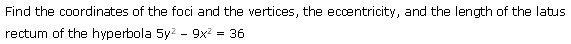 Solutions Class 11 Maths Chapter-11 (Conic Sections)