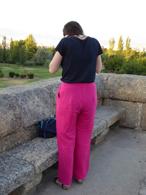 modistilla de pacotilla pantalones linen flax ottobre woman 02/2015 lino rosa 
