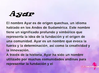 significado del nombre Ayar