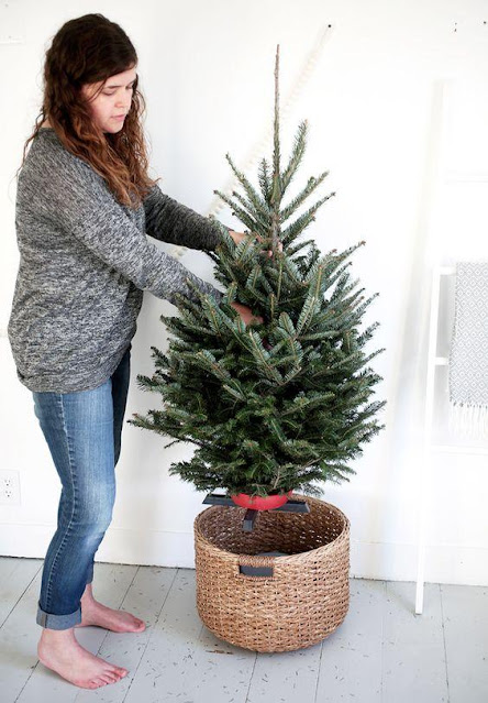 cesto para arvore de natal