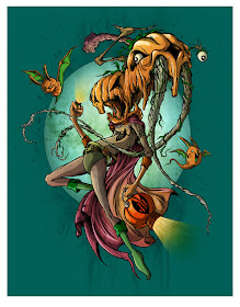 The Orange Lantern Print by Alex Pardee & Greg 'Craola' Simkins