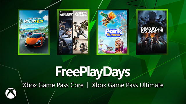 dead by daylight park beyond rainbow six siege the crew motorfest xbox game pass core ultimate free play days event xb1 xsx/s