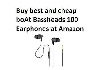 Buy best and cheap boAt Bassheads 100 Earphones at Amazon