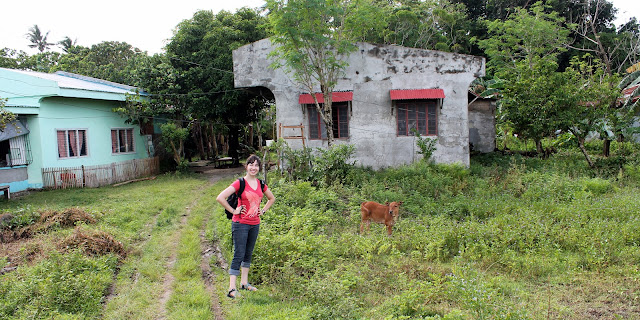 Walking by an airport in the Philippines